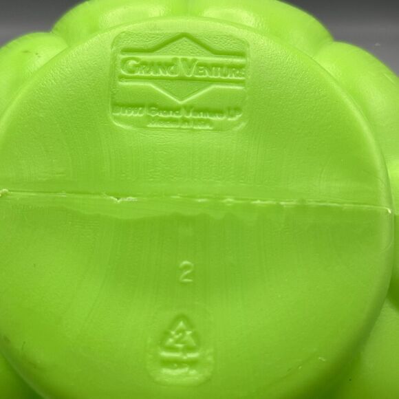 Vtg Grand Venture Green Halloween Pumpkin Jack O Lantern Bucket Trick or Treat - Picture 7 of 9